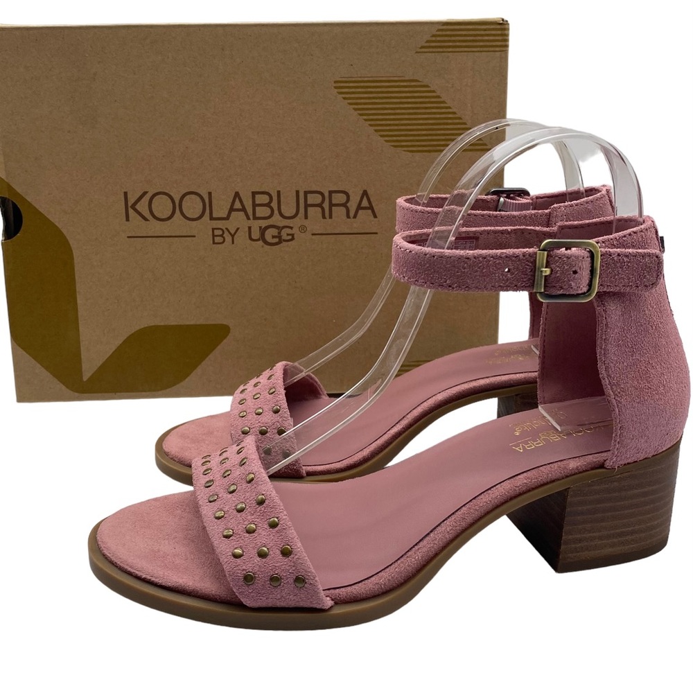 Koolaburra by UGG Sandals Bellen Pink Suede Strappy Barbie Barbiecore Size 6 - Picture 1 of 15